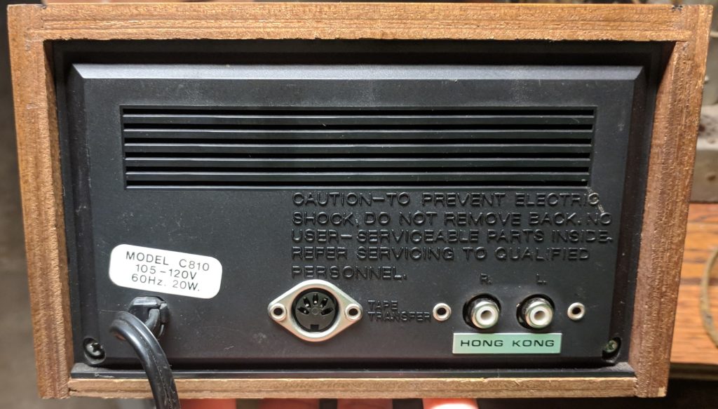 Grundig C810 8 Track - Rear View